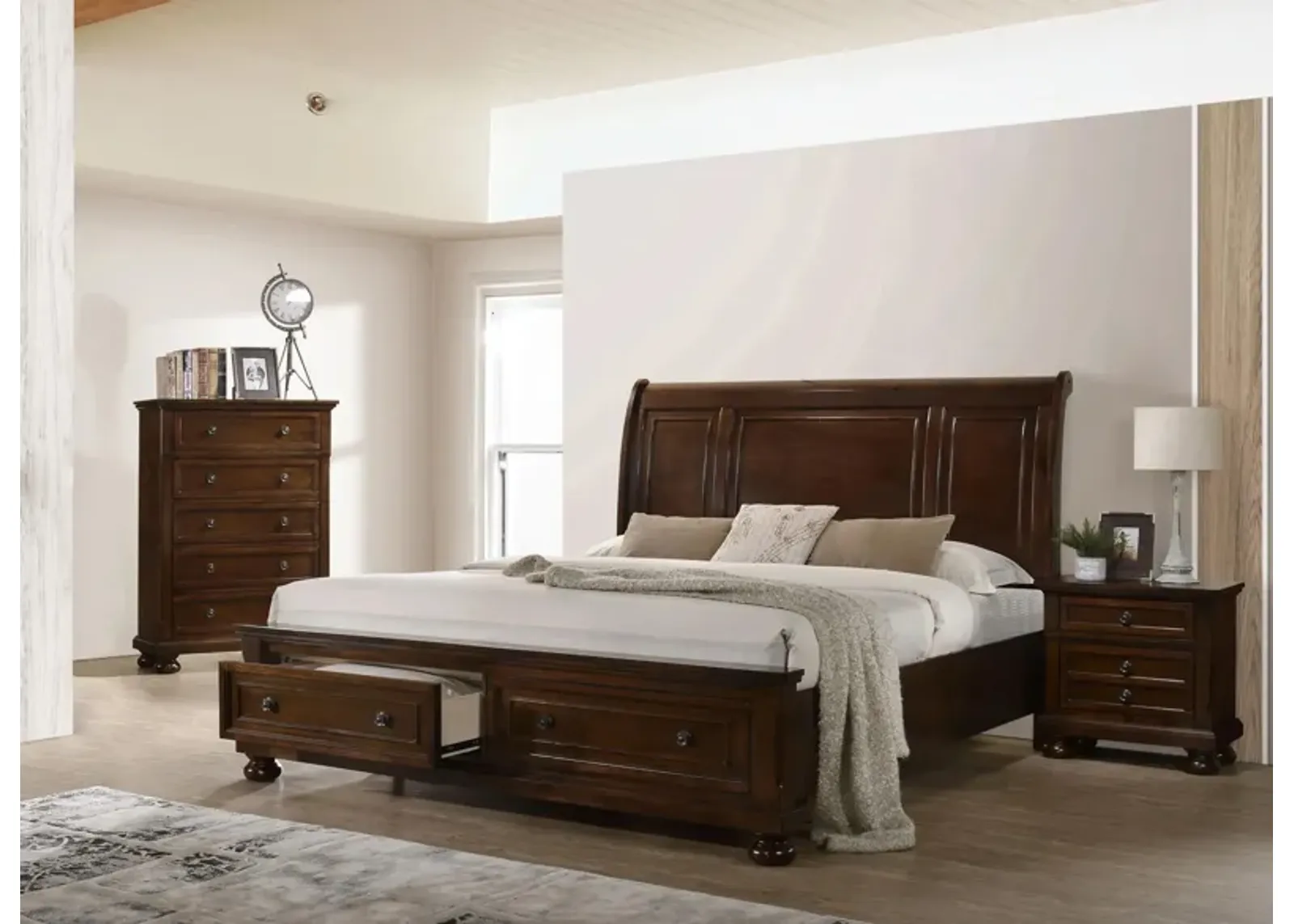 Meade 3-pc. Sleigh Storage Bedroom Set