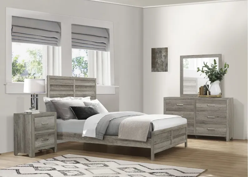 Terrace 4-pc. Panel Bedroom Set in Gray by Homelegance