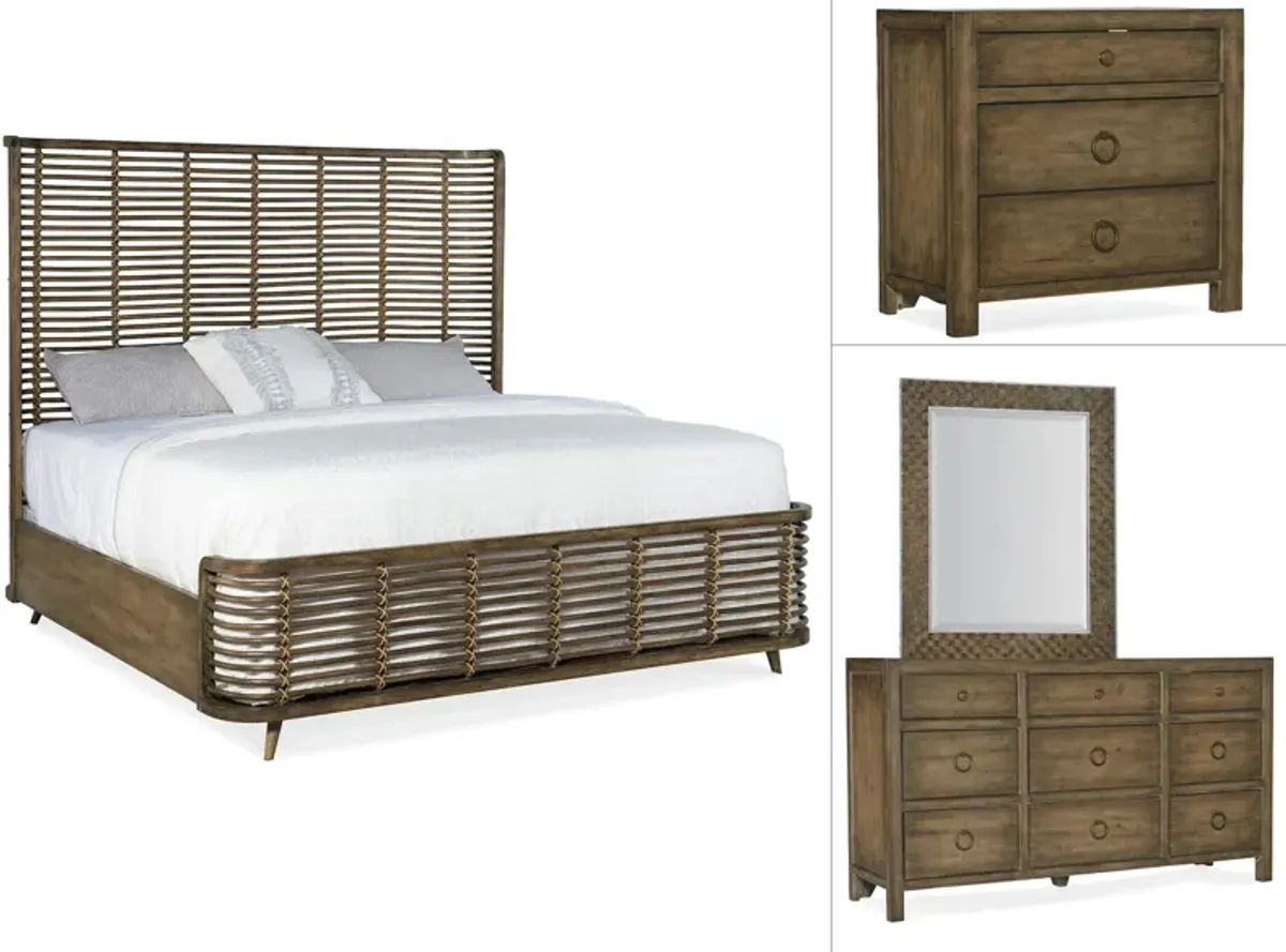 Sundance 4-pc. Rattan Bedroom Set in Dark Brown by Hooker Furniture