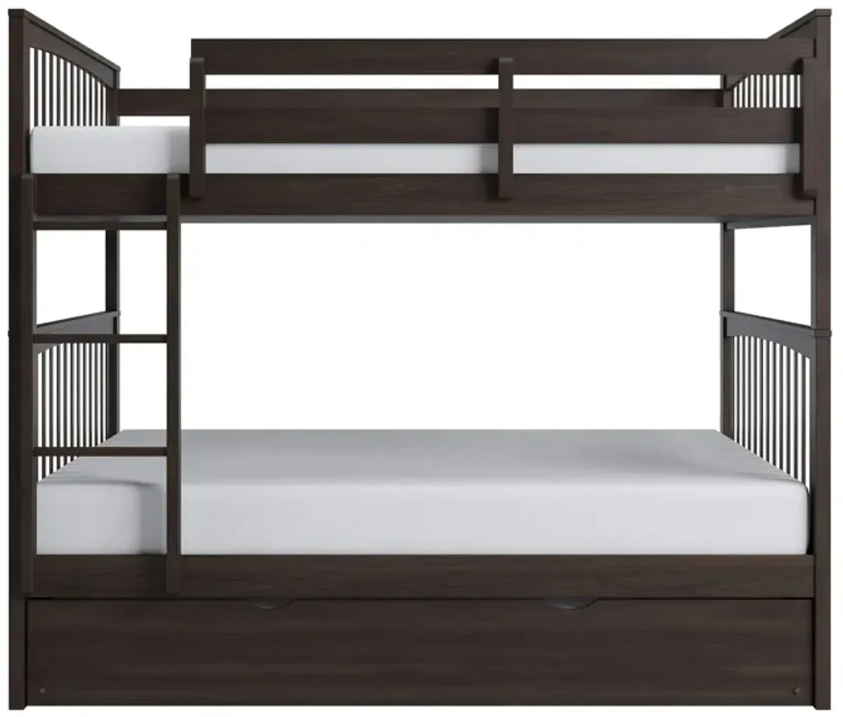 Apollo Bunk Bed with Trundle in Chocolate by Bellanest