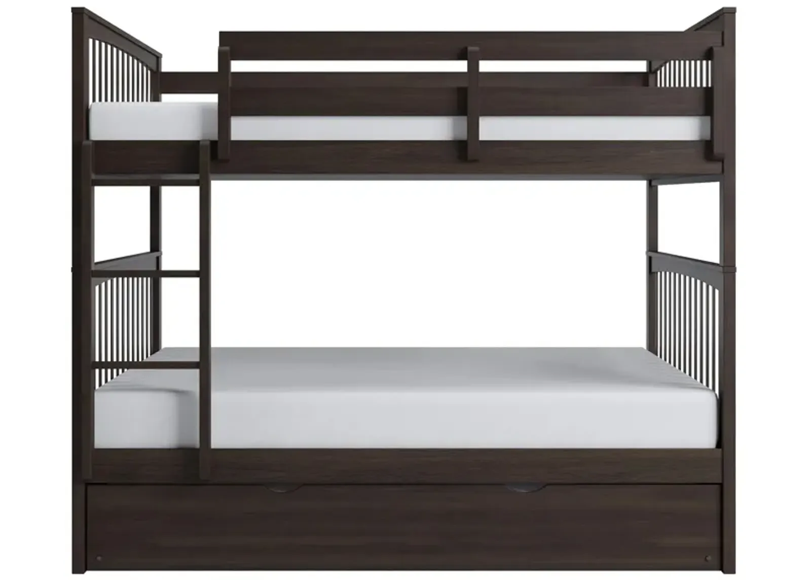 Apollo Bunk Bed with Trundle in Chocolate by Bellanest