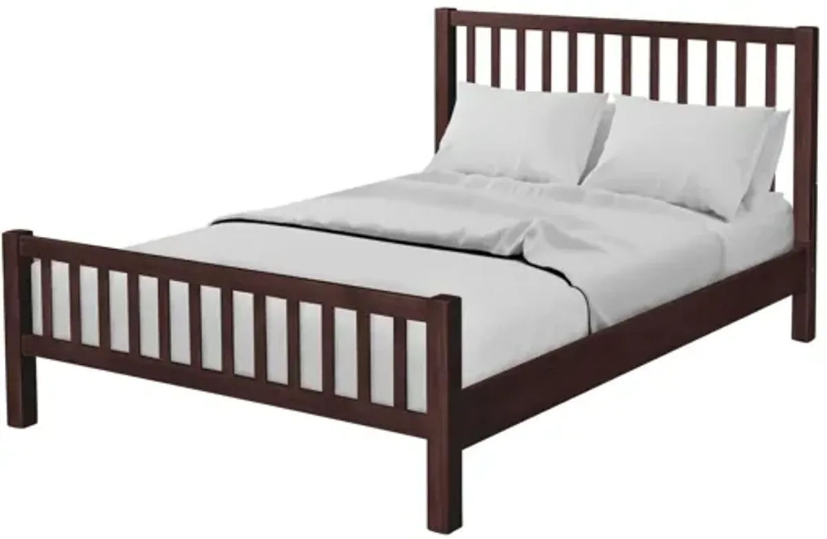 Hampton Platform Bed with 2 Nightstands in Espresso by CAMDEN ISLE