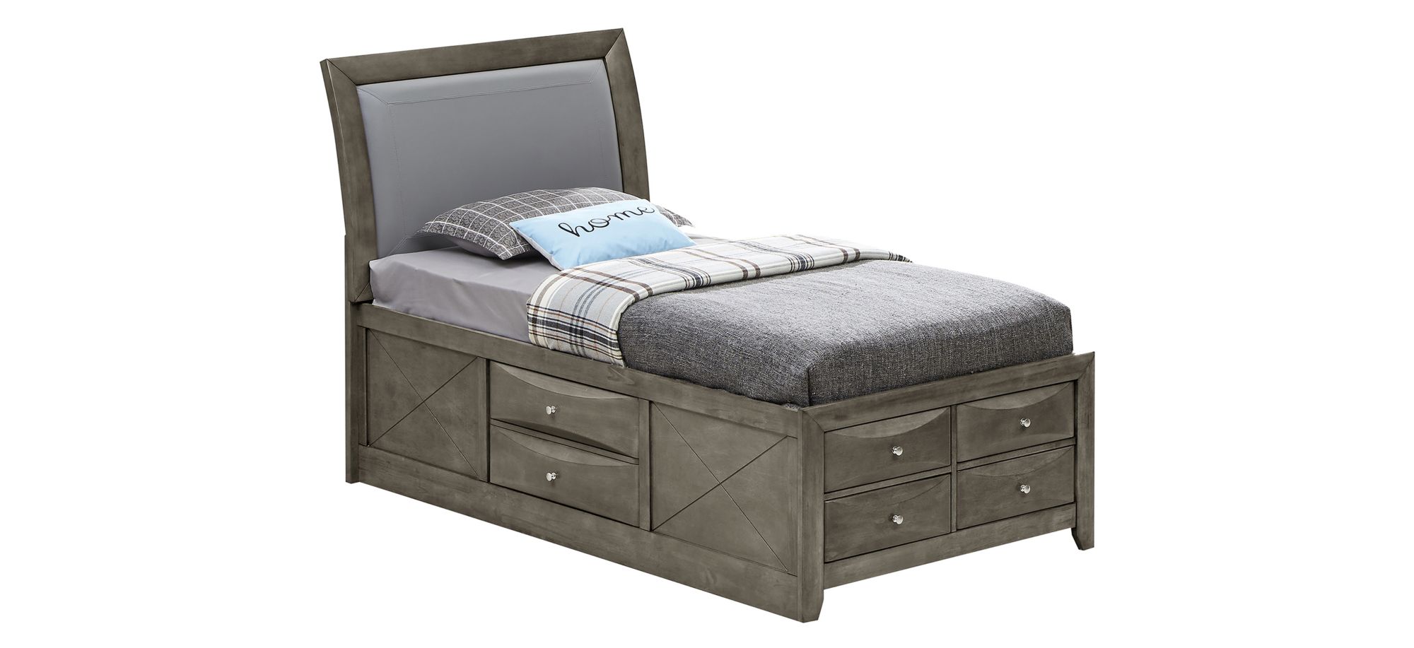 Marilla Upholstered Captain's Bed