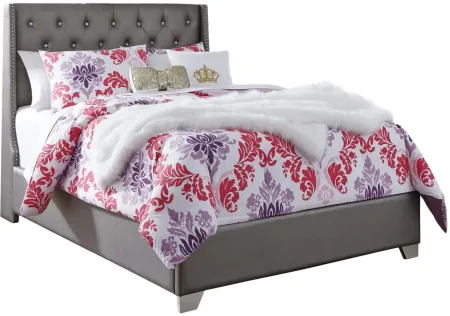 Coralayne Upholstered Panel Bed in Silver by Ashley Furniture