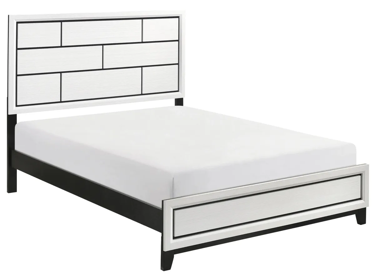 Cadmus Panel Bed in White by Homelegance