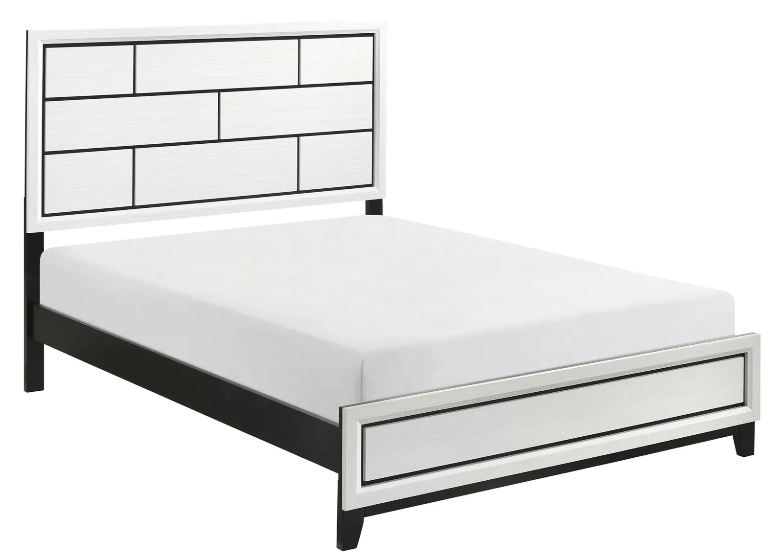 Cadmus Panel Bed in White by Homelegance