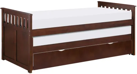 Shannon 3-Level Trundle Bed in Dark cherry by Homelegance