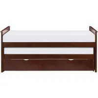 Shannon 3-Level Trundle Bed in Dark cherry by Homelegance