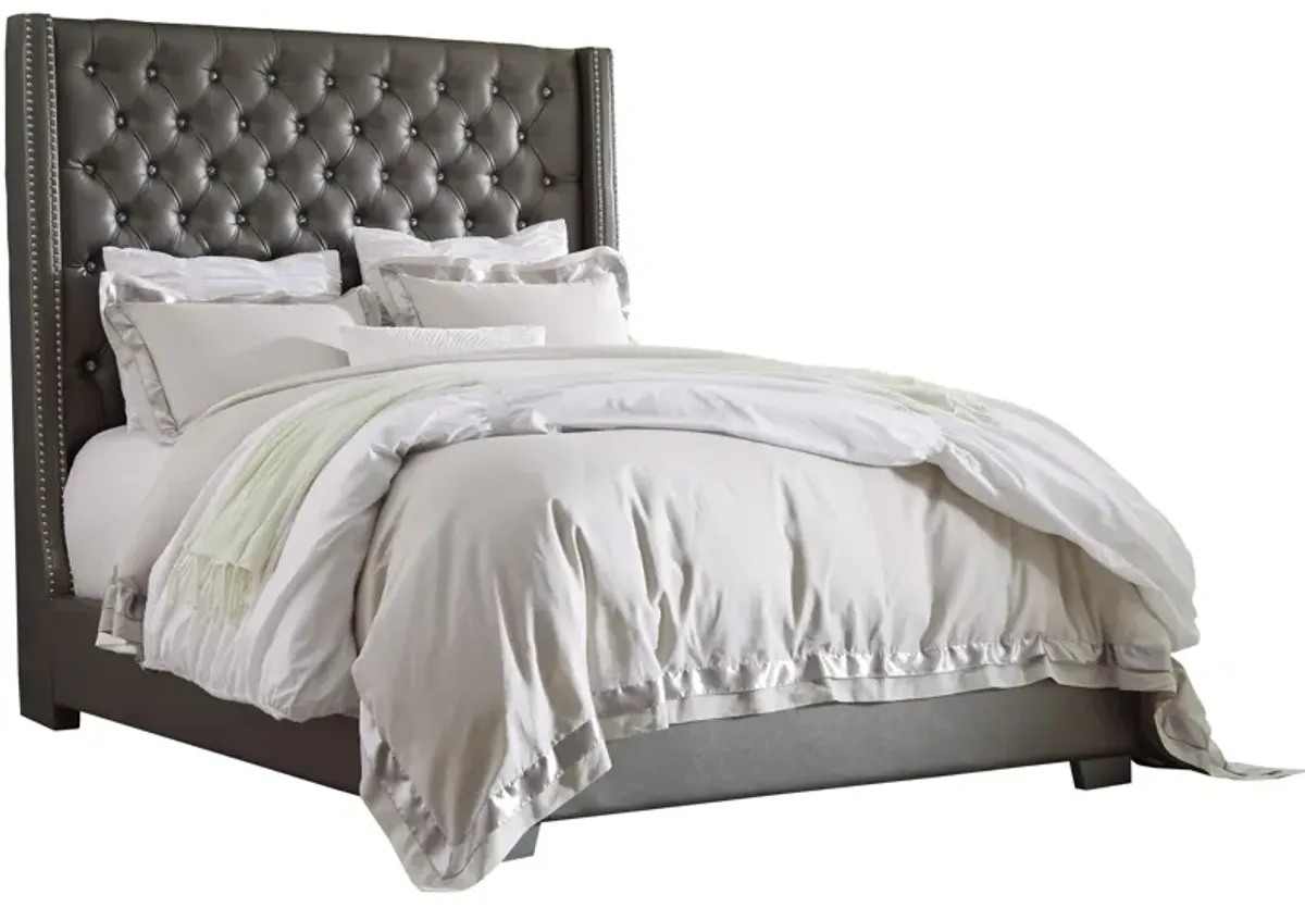 Coralayne Upholstered Bed in Silver by Ashley Furniture