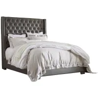 Coralayne Upholstered Bed in Silver by Ashley Furniture
