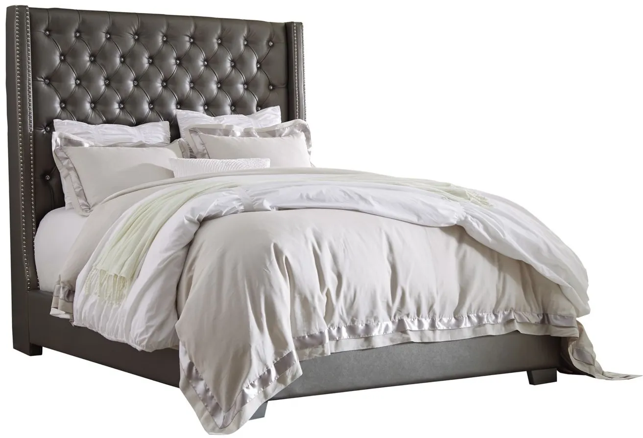 Coralayne Upholstered Bed in Silver by Ashley Furniture