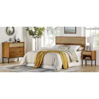 Caine Rattan Bedroom Set in Brown by New Pacific Direct