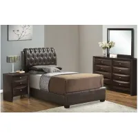 Marilla 4-piece Upholstered Bedroom Set in Cappuccino by Glory Furniture