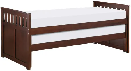 Shannon Trundle Bed in Dark cherry by Homelegance