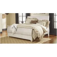 Collingwood Sleigh Bed in Whitewash by Ashley Furniture