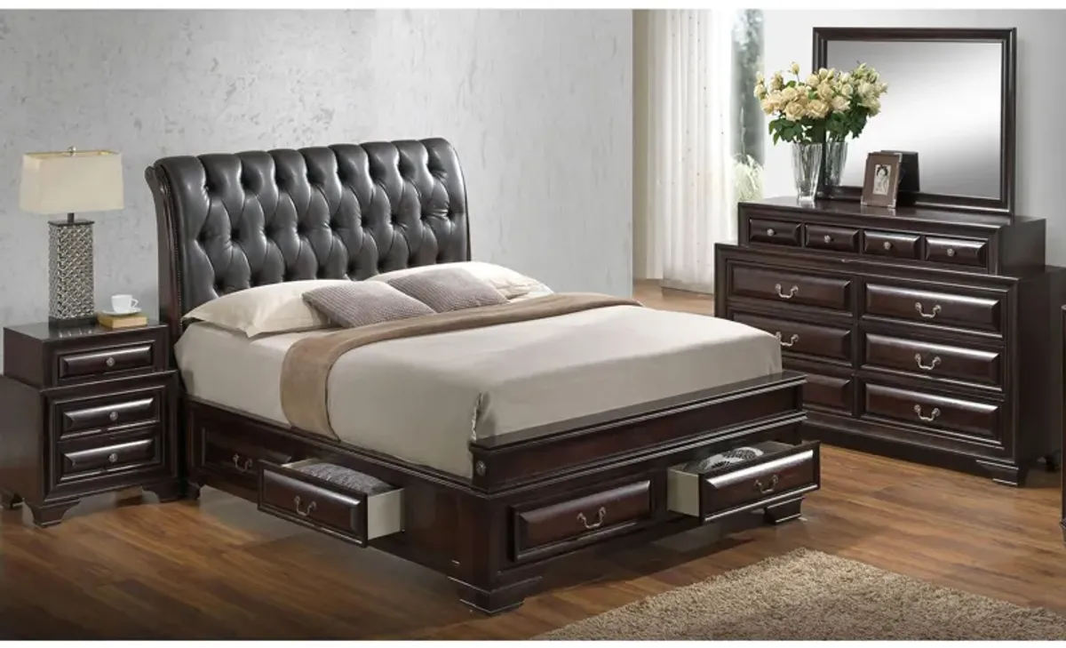 Sarasota Upholstered 4-pc. Storage Bedroom Set