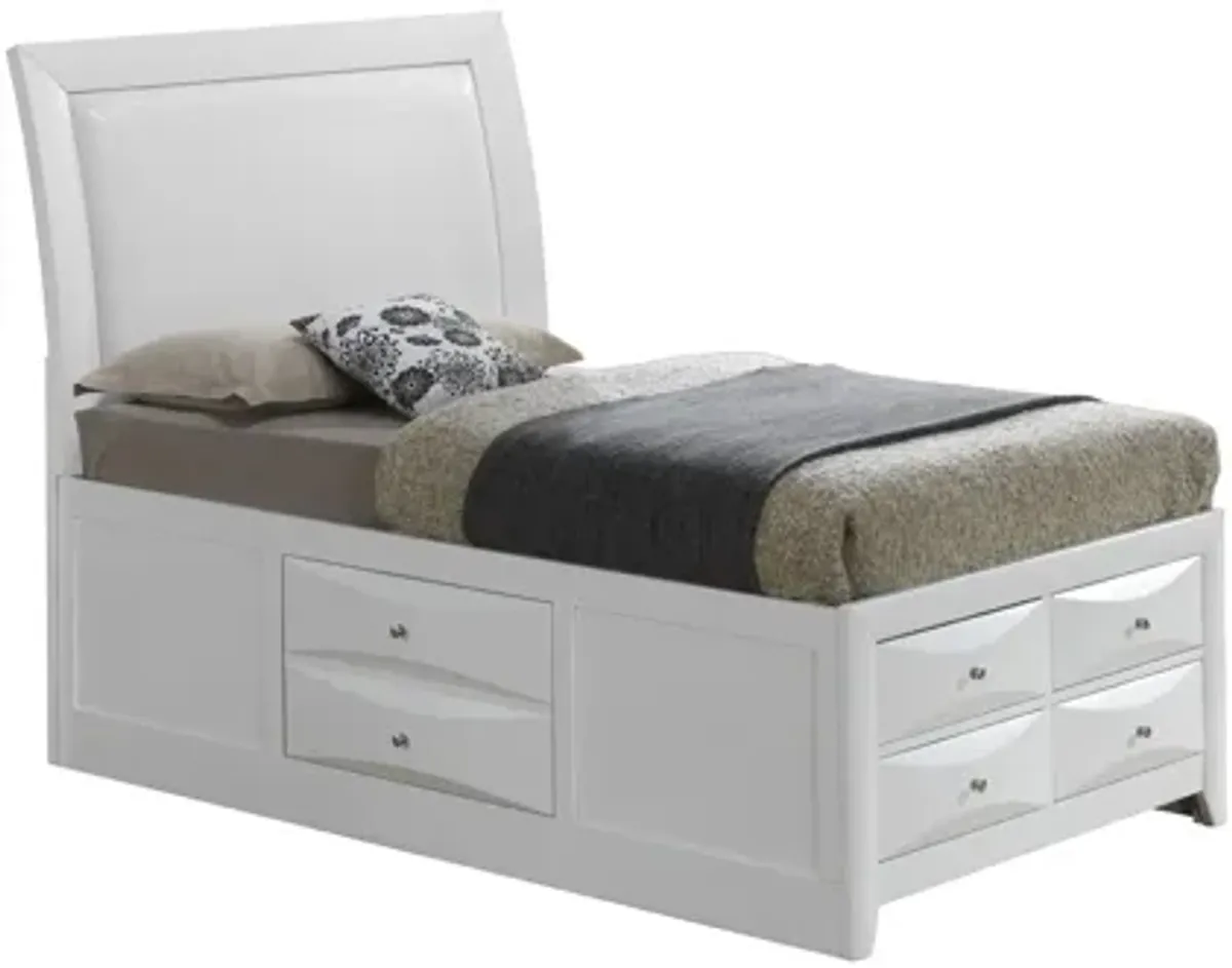 Marilla 4-pc. Upholstered Captain's Bedroom Set