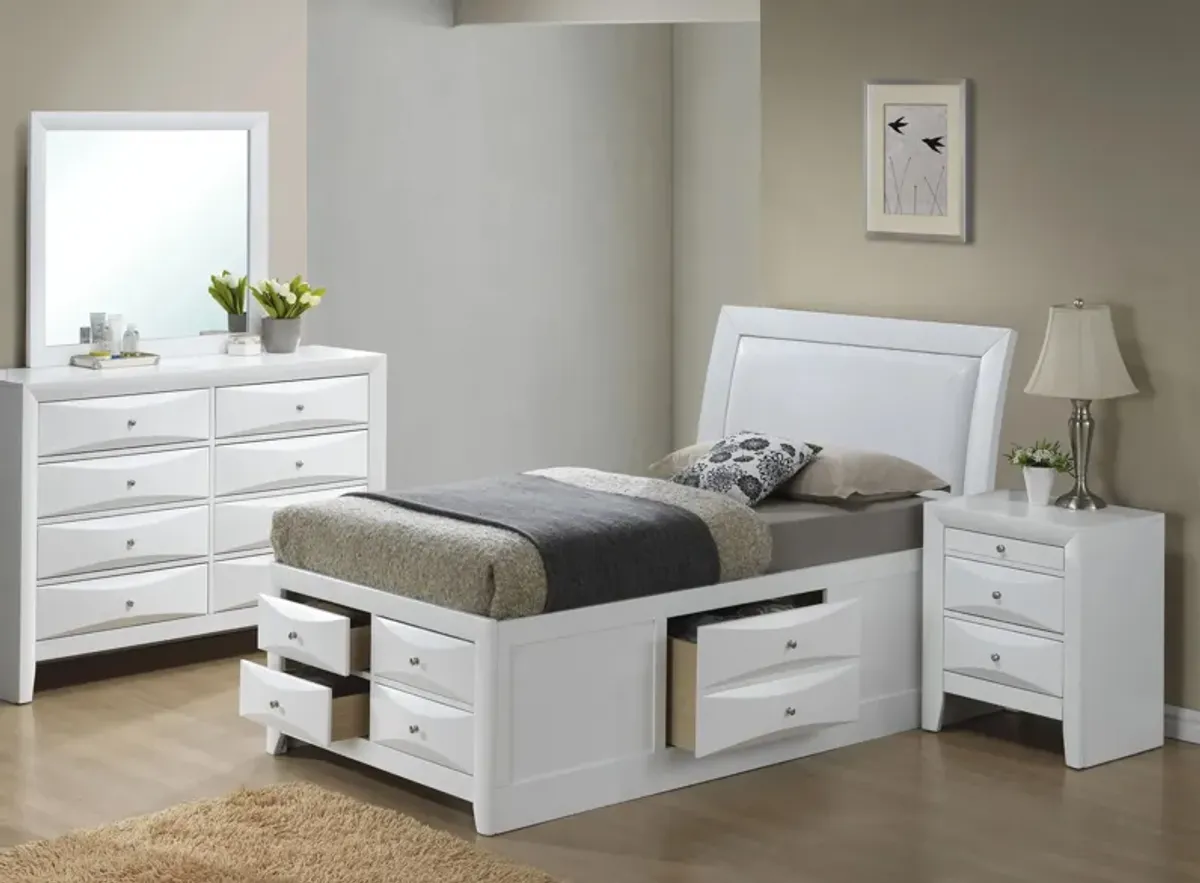 Marilla 4-pc. Upholstered Captain's Bedroom Set