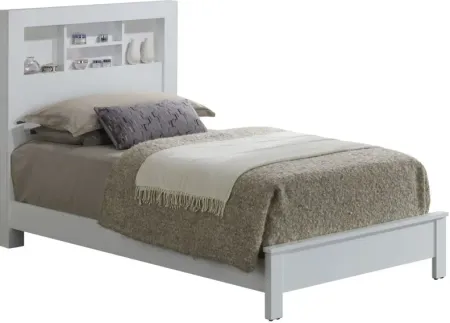 Burlington 4-pc. Bookcase Bedroom Set in White by Glory Furniture