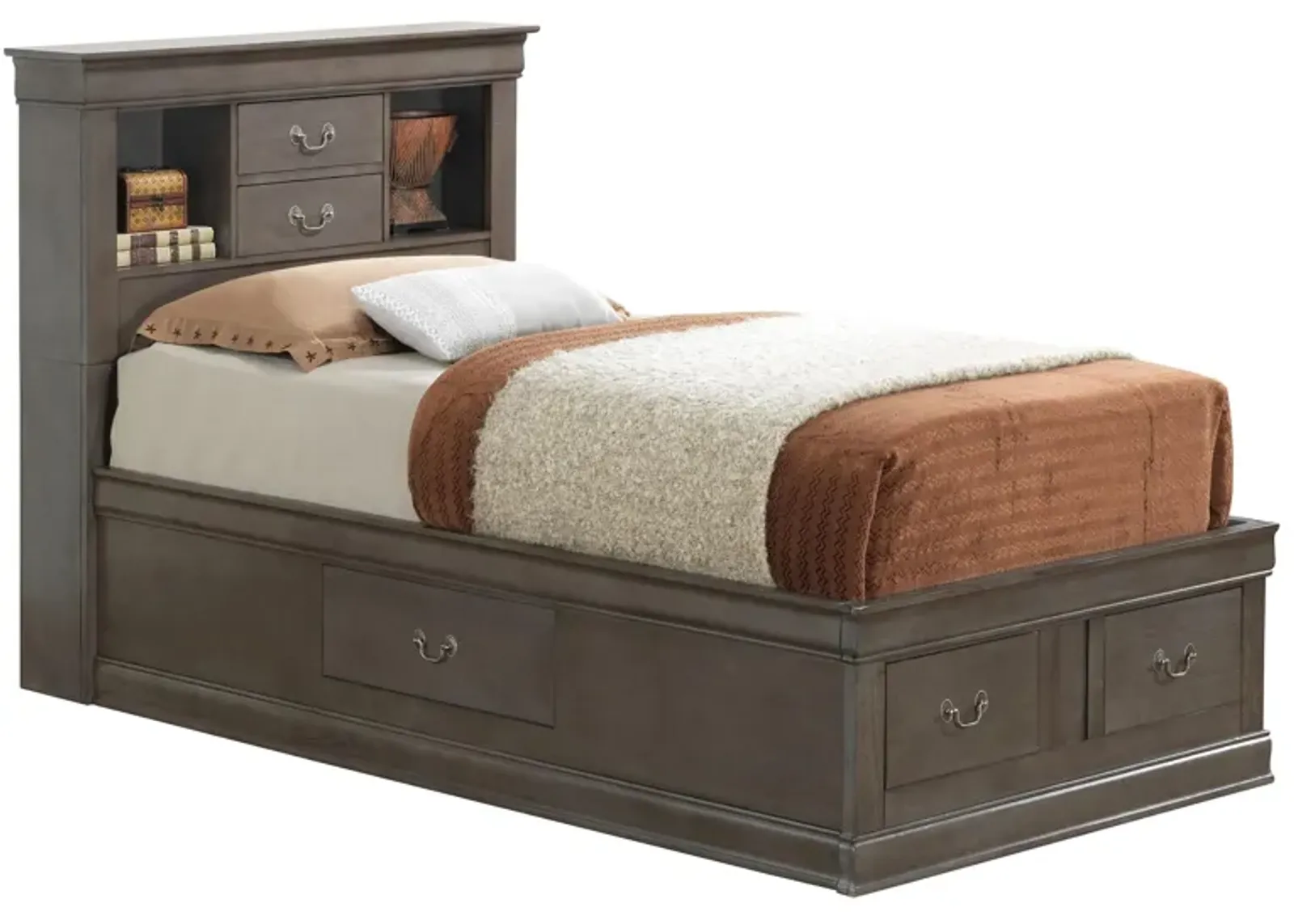 Rossie Captains Storage Bed in Gray by Glory Furniture