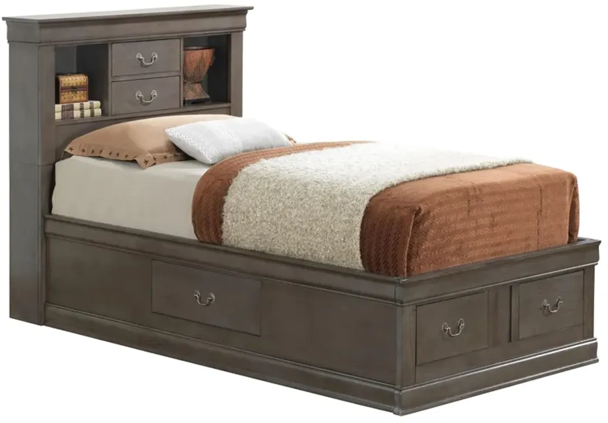 Rossie Captains Storage Bed in Gray by Glory Furniture