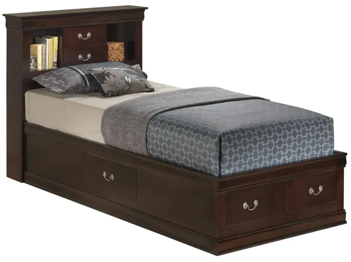 Rossie Captains Storage Bed in Cappuccino by Glory Furniture