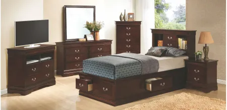 Rossie Captains Storage Bed in Cappuccino by Glory Furniture