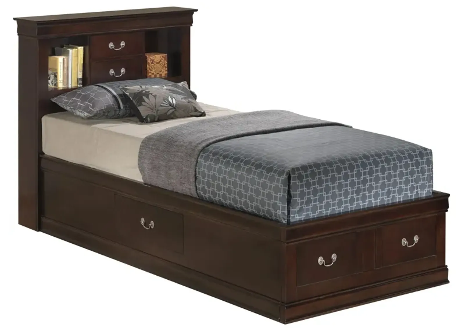 Rossie Captains Storage Bed in Cappuccino by Glory Furniture