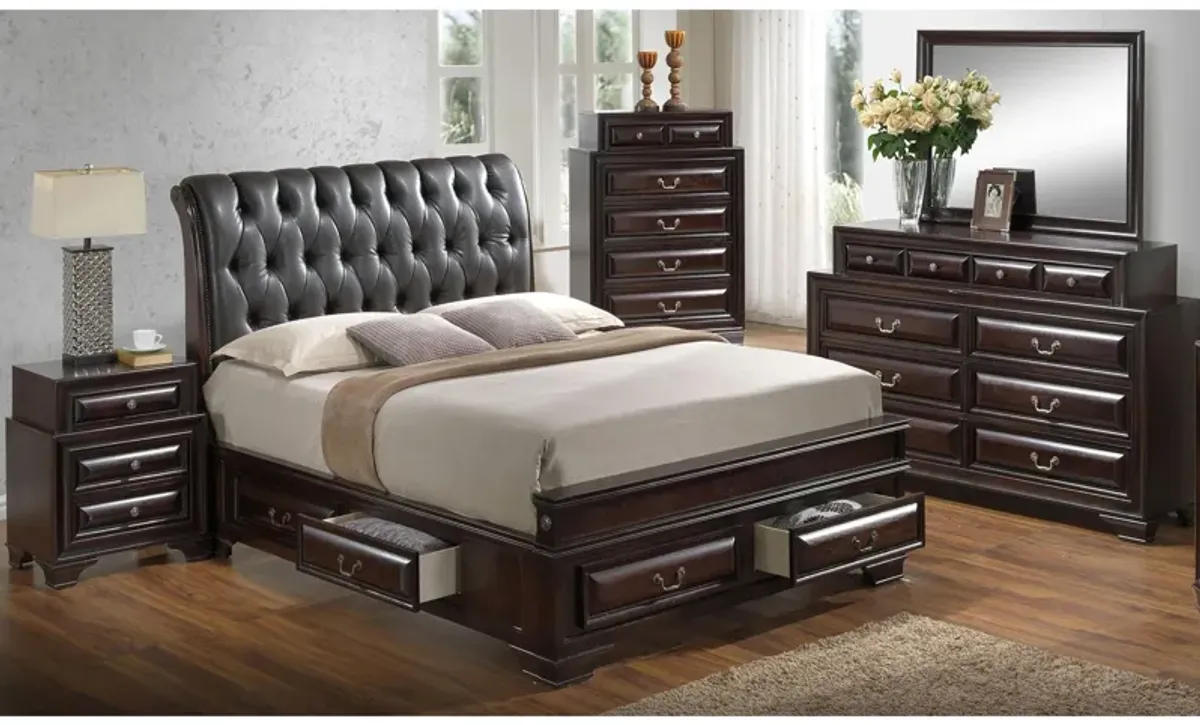 Sarasota Upholstered 4-pc. Storage Bedroom Set