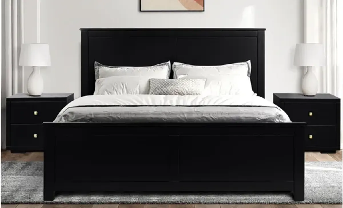 Winston Platform Bed in Black by CAMDEN ISLE