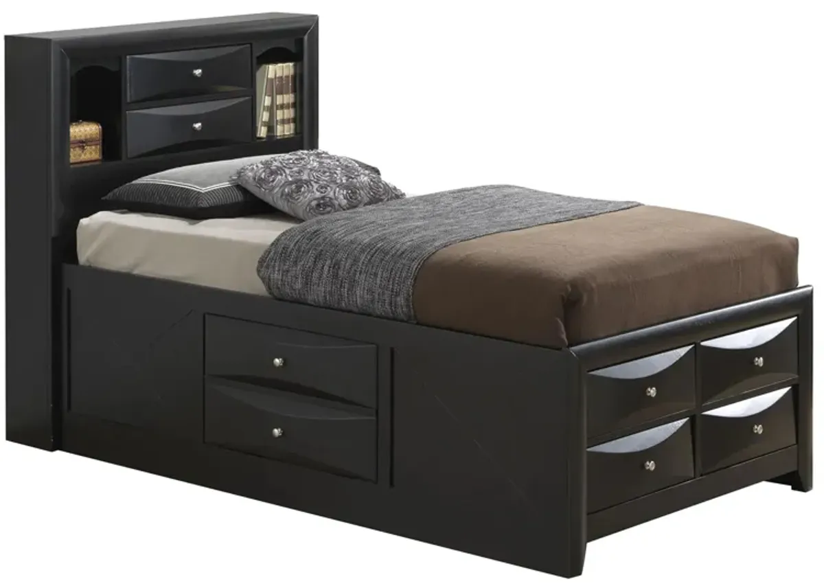 Marilla Captain's Bed in Black by Glory Furniture