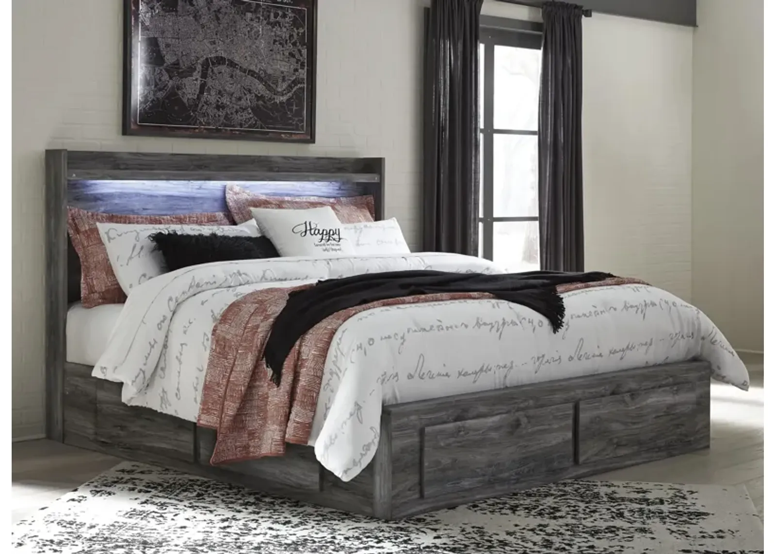 Calypso Storage Bed in Gray by Ashley Furniture