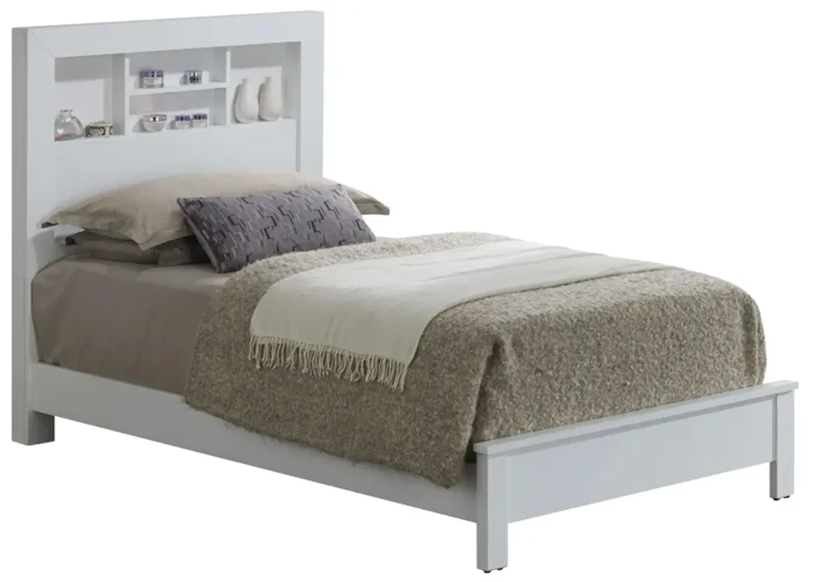 Burlington Bookcase Bed in White by Glory Furniture