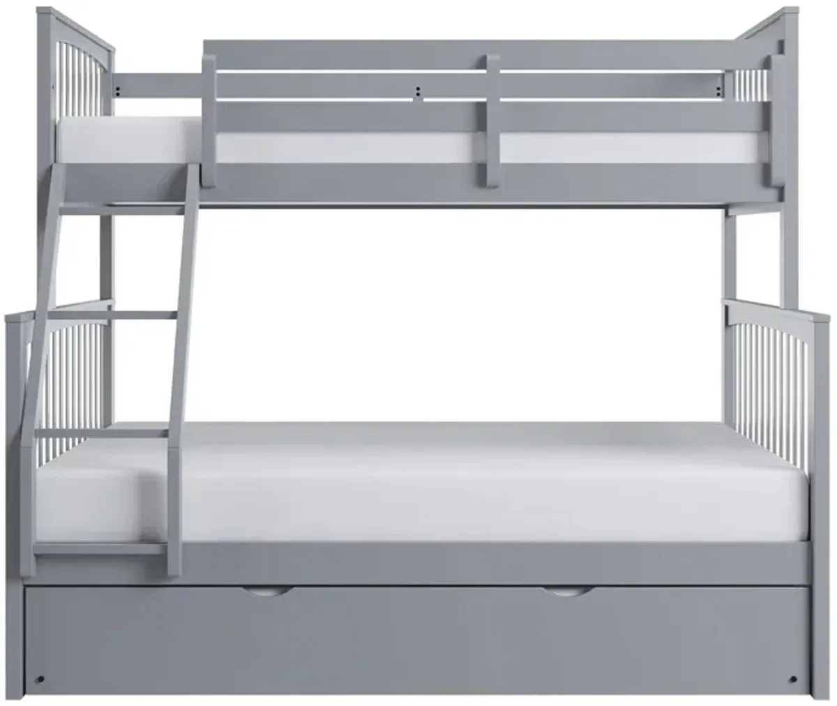 Apollo Bunk Bed with Trundle in Gray by Bellanest