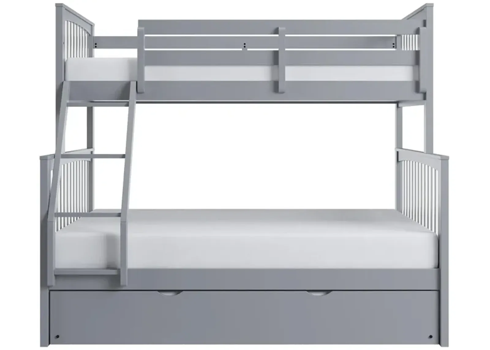 Apollo Bunk Bed with Trundle in Gray by Bellanest