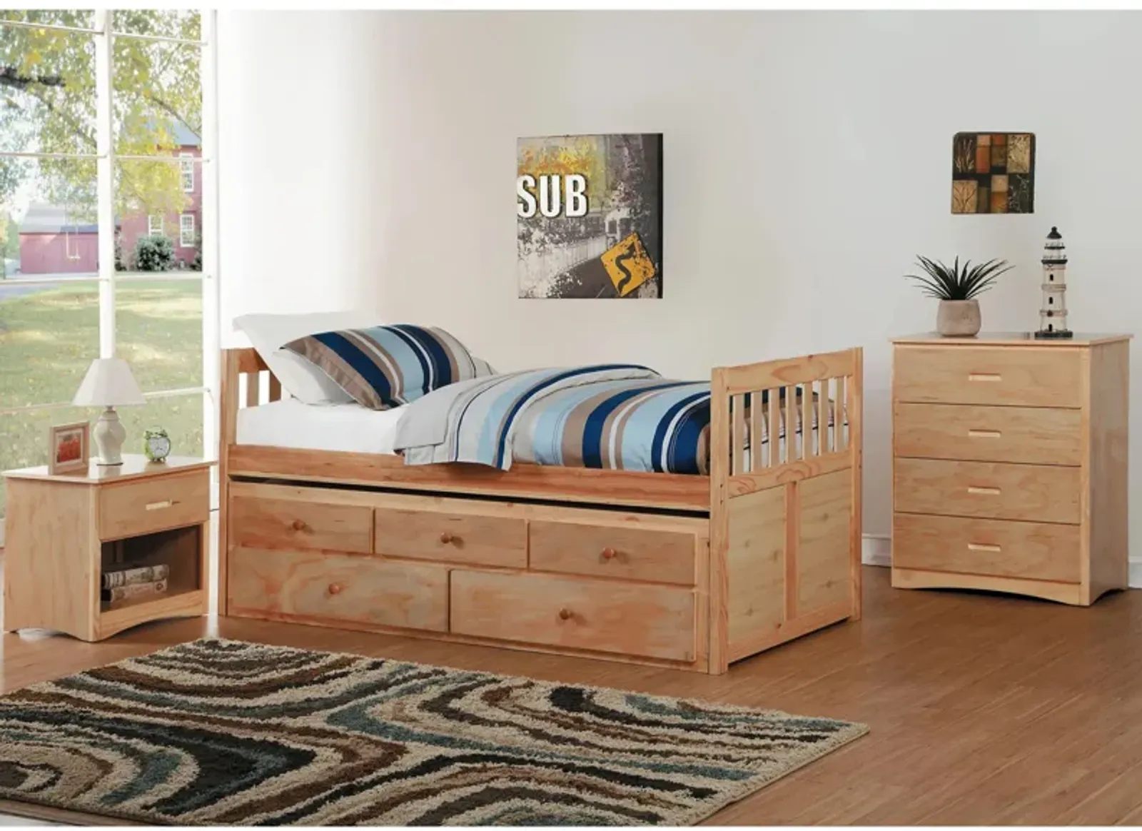 Carissa Trundle Bed With Storage