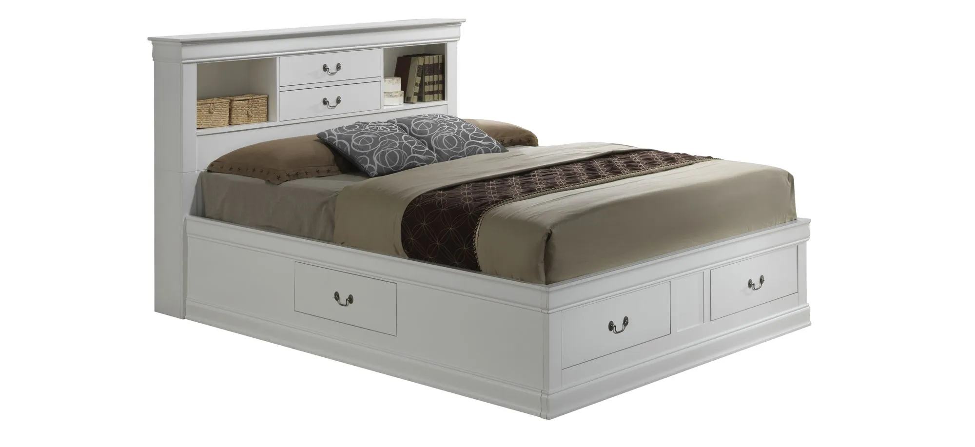 Rossie Captains Storage Bed in White by Glory Furniture