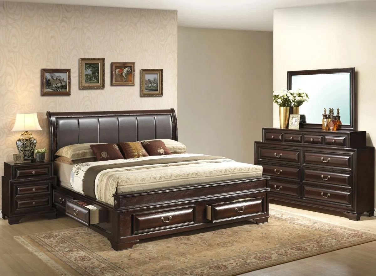 Sarasota Upholstered 4-pc. Storage Bedroom Set