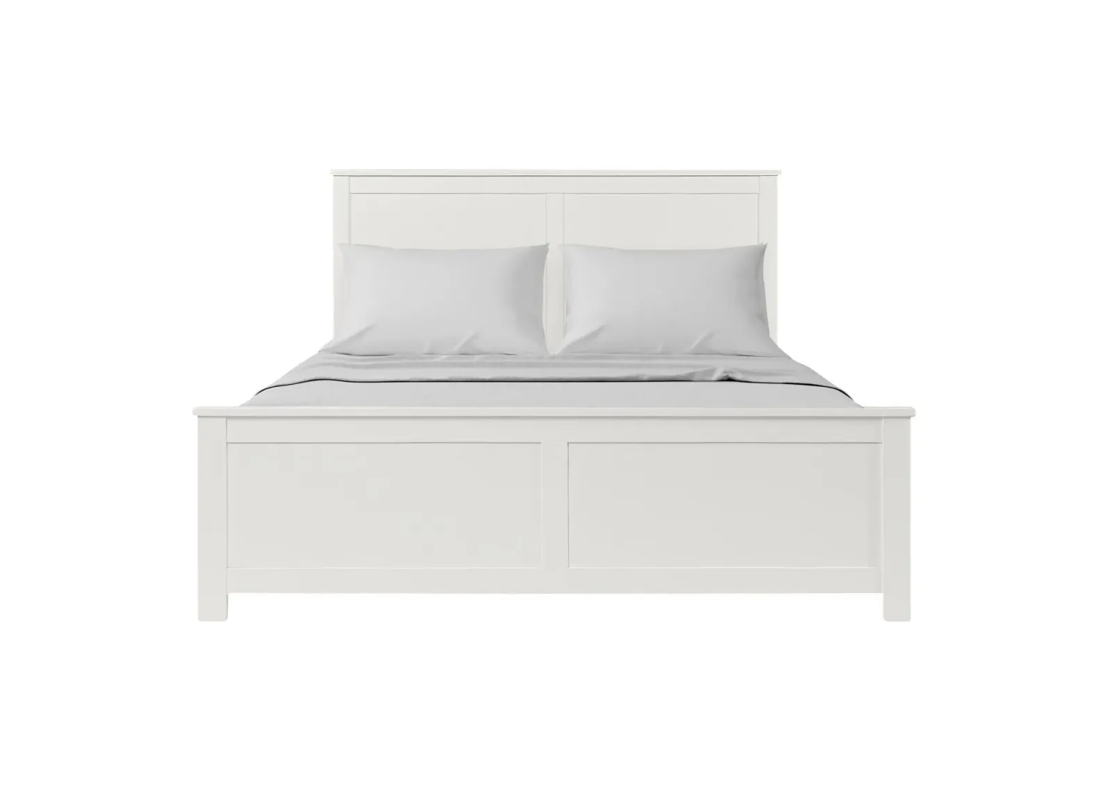 Winston Platform Bed in White by CAMDEN ISLE