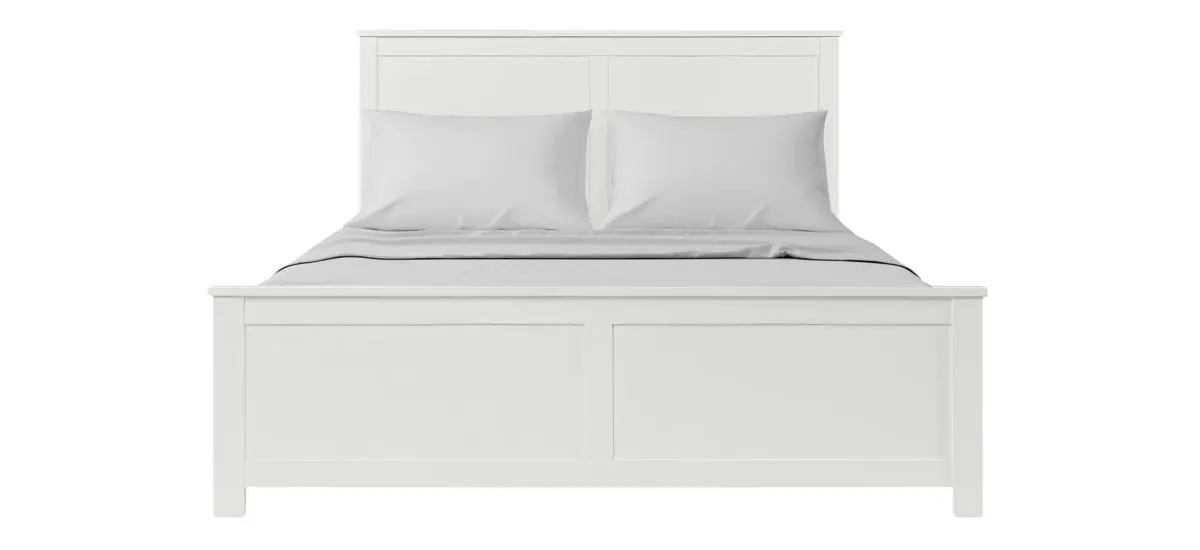 Winston Platform Bed in White by CAMDEN ISLE