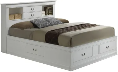 Rossie 4-pc. Storage Bedroom Set in White by Glory Furniture