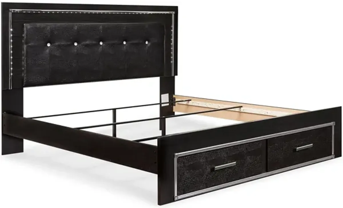 Kaydell King Upholstered Panel Bed with Storage