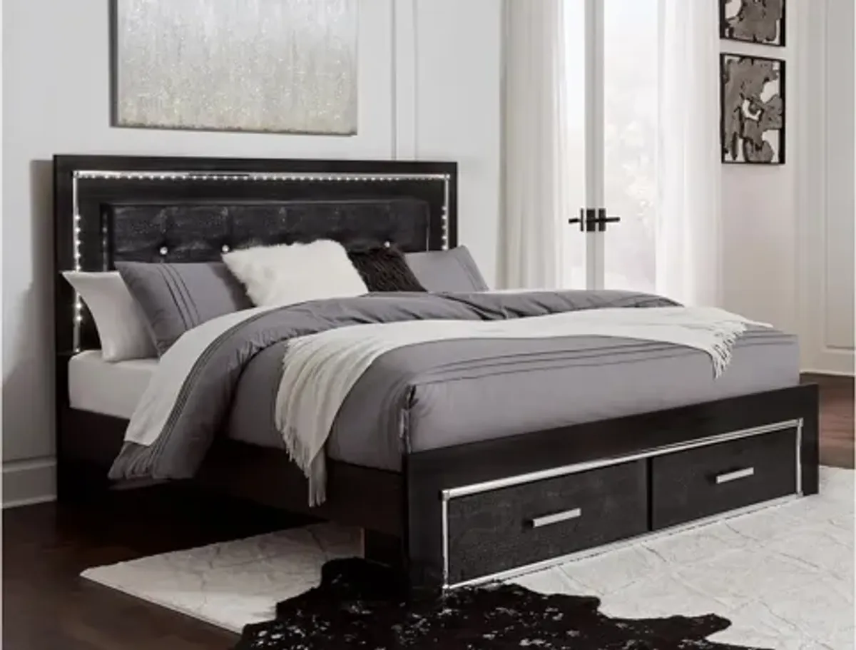 Kaydell King Upholstered Panel Bed with Storage