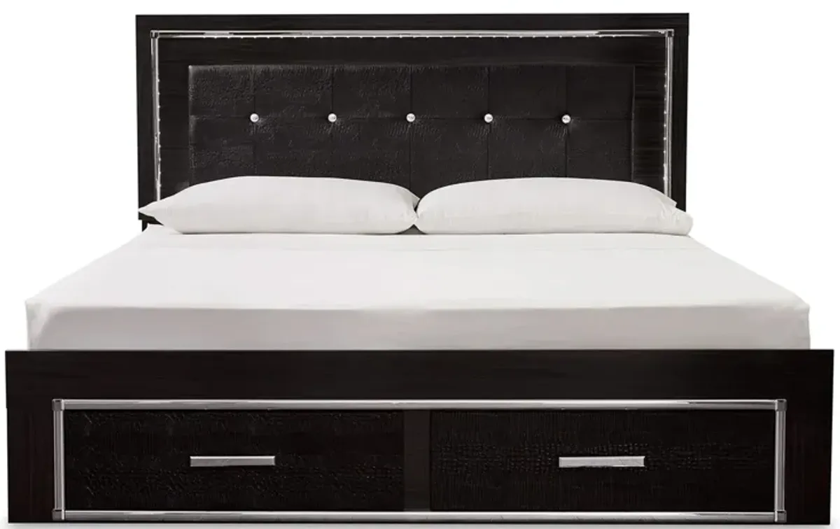 Kaydell King Upholstered Panel Bed with Storage