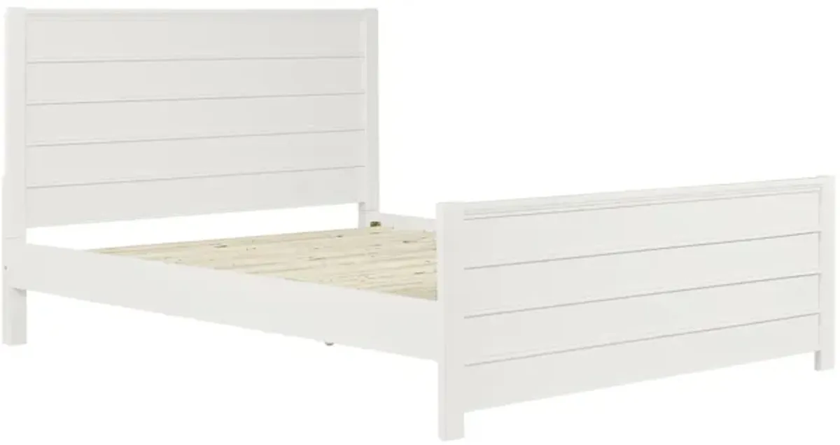 Caroline Platform Bed in White by CAMDEN ISLE