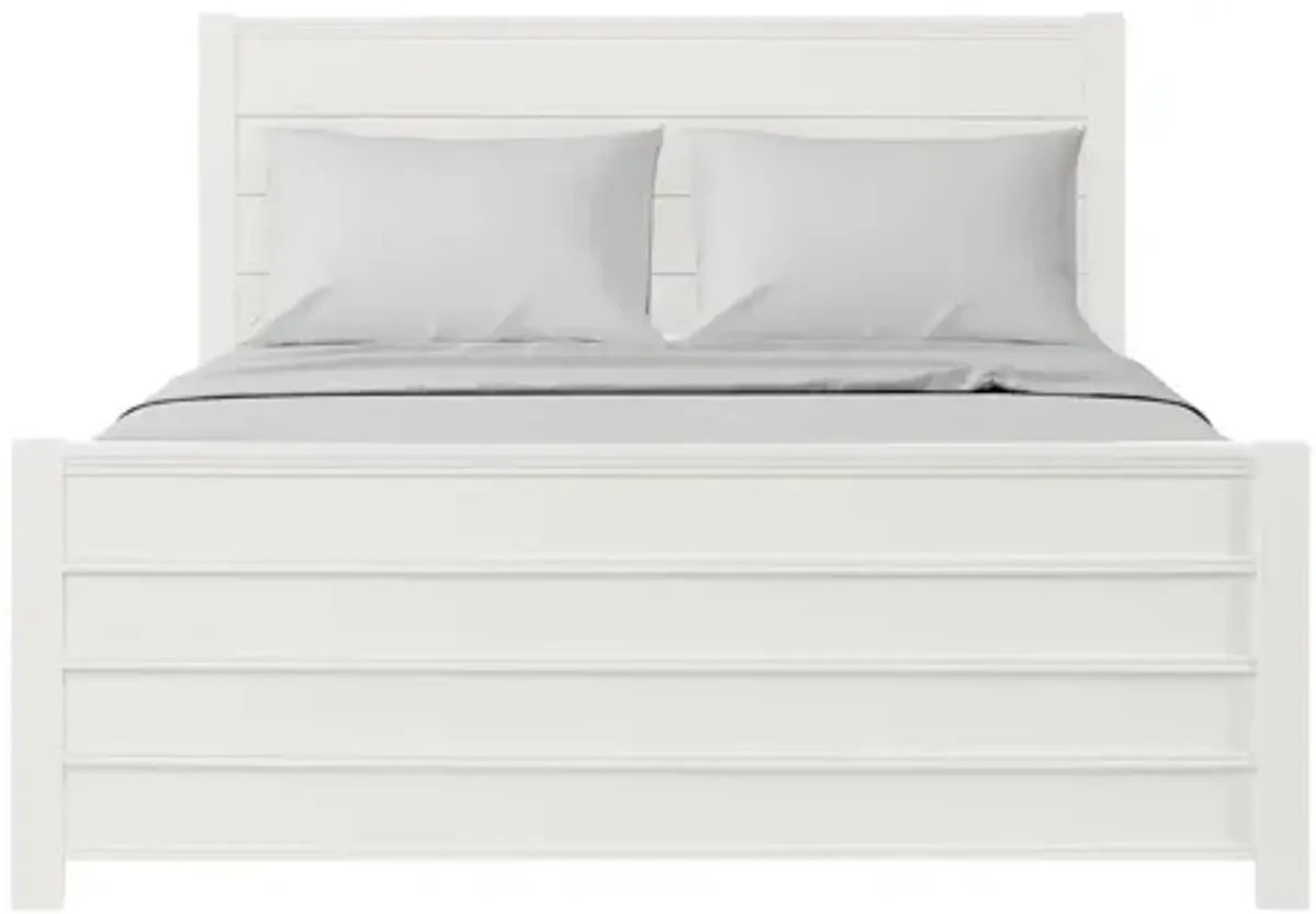 Caroline Platform Bed in White by CAMDEN ISLE