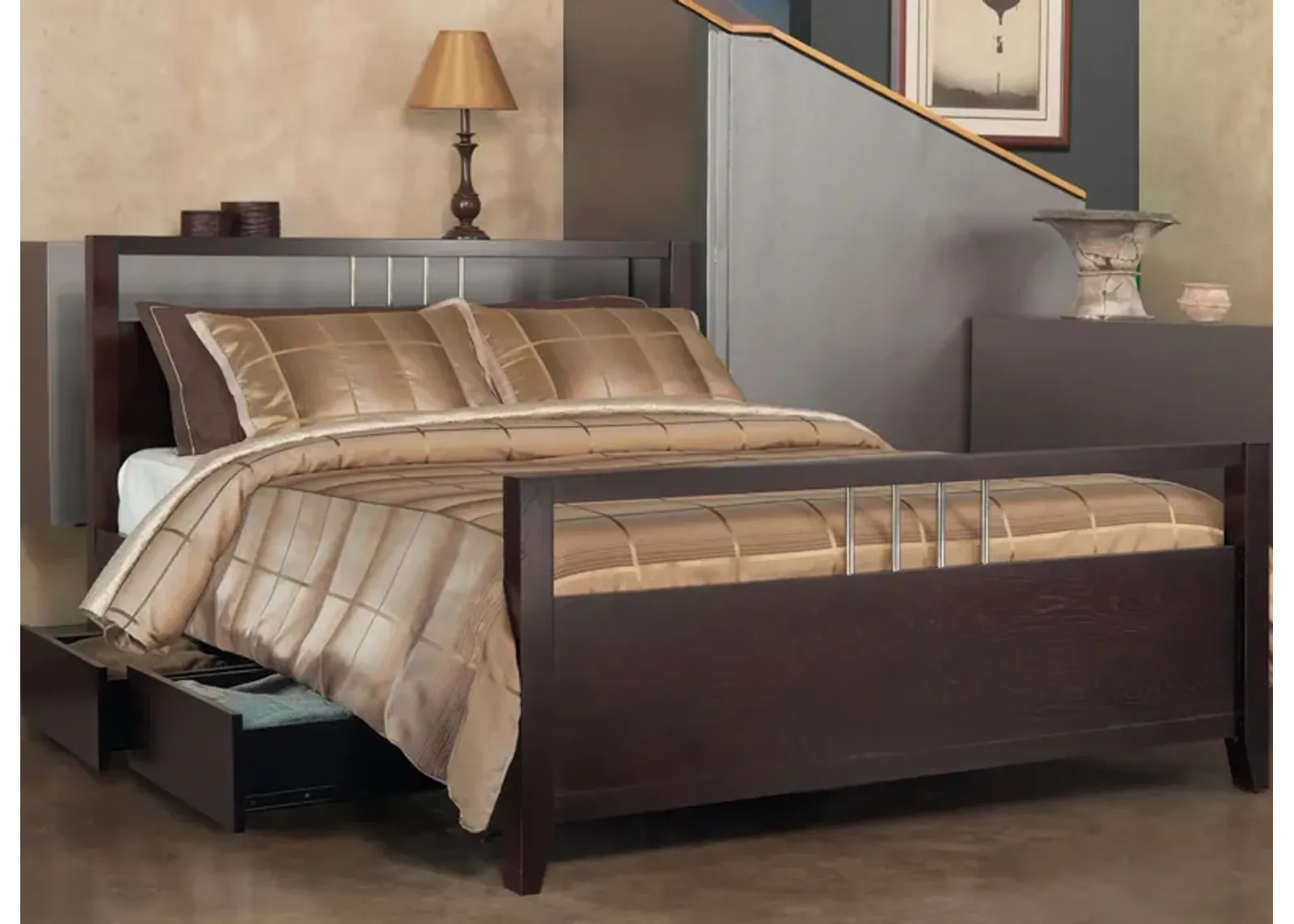 Nevis Storage Bed in Espresso by Bellanest