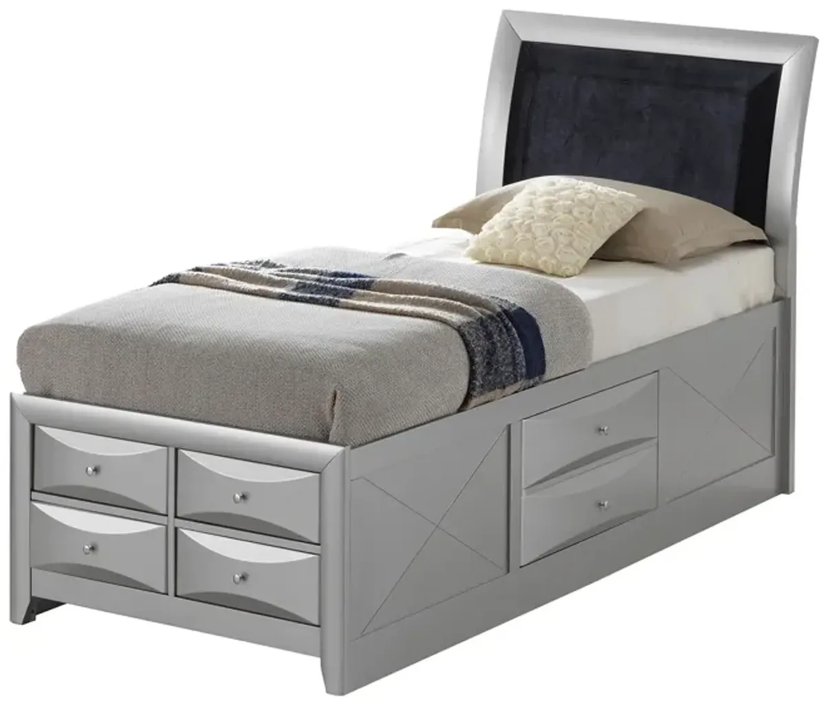 Marilla Upholstered Captain's Bed