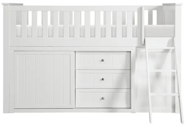 Belisar Low Loft Bunk with Bookcase and Dresser