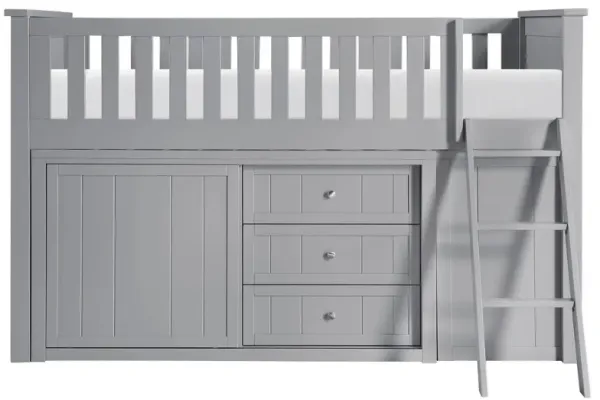 Belisar Low Loft Bunk with Bookcase and Dresser